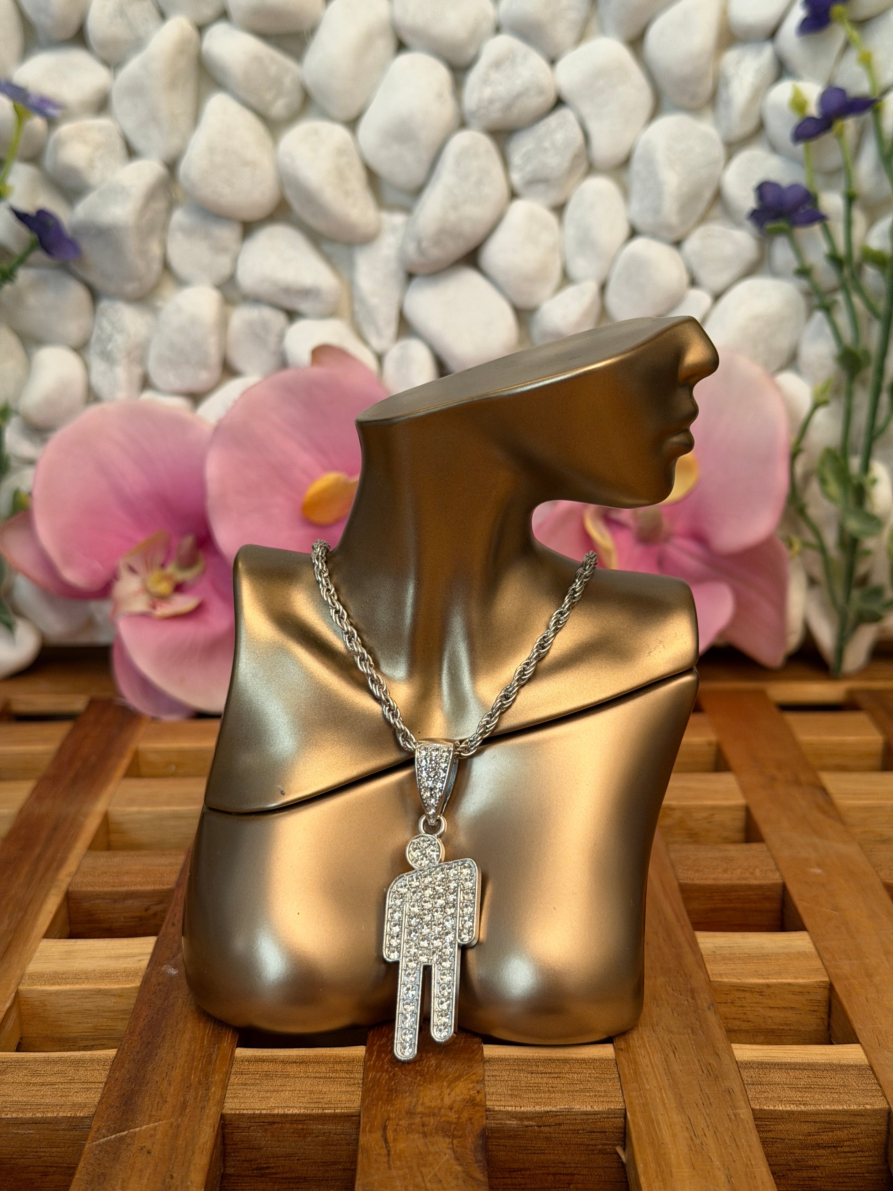 DarkPop Iced Silver Necklace