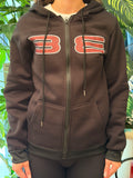 Black Graphic Zip Hoodie