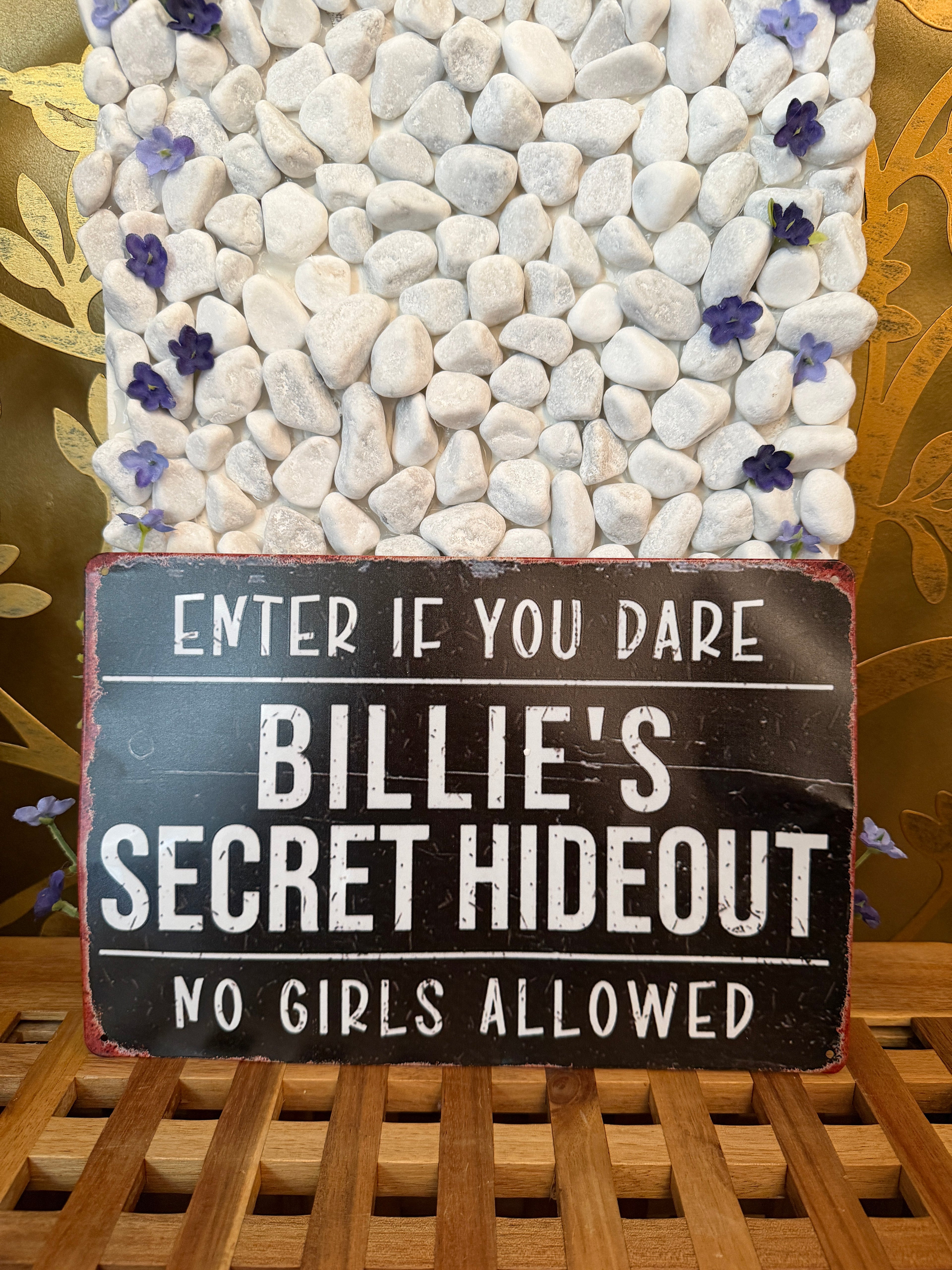 Secret Hideout Metal Sign