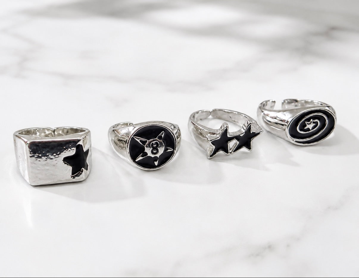 DarkPop Star Ring Set