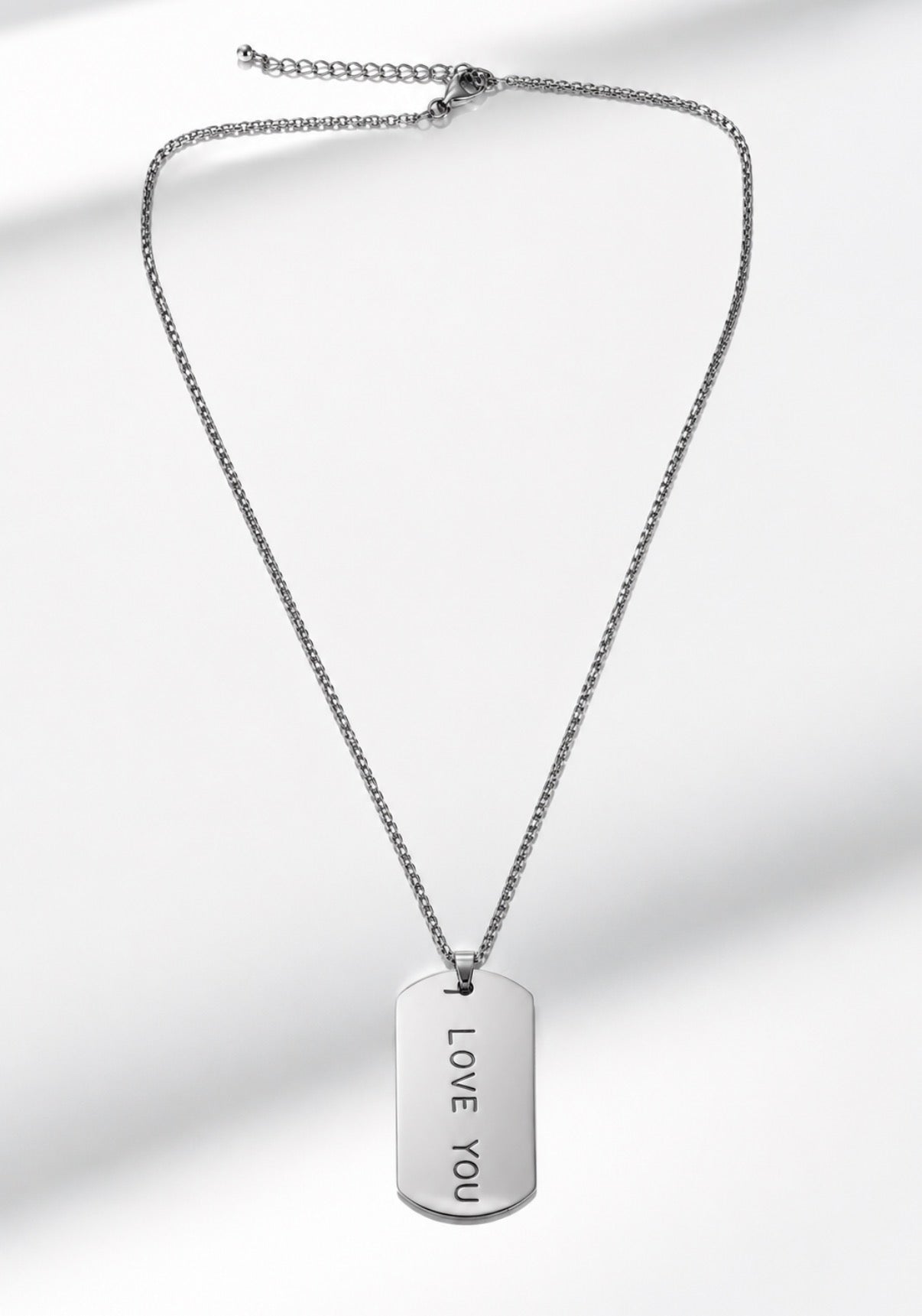 Love You Tag Necklace
