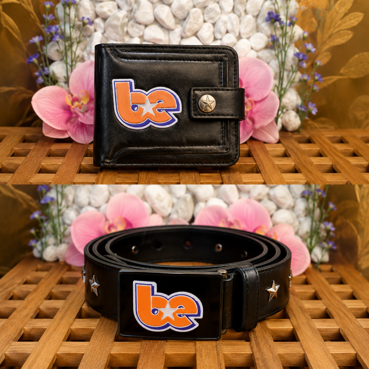Black Star Wallet & Belt Set